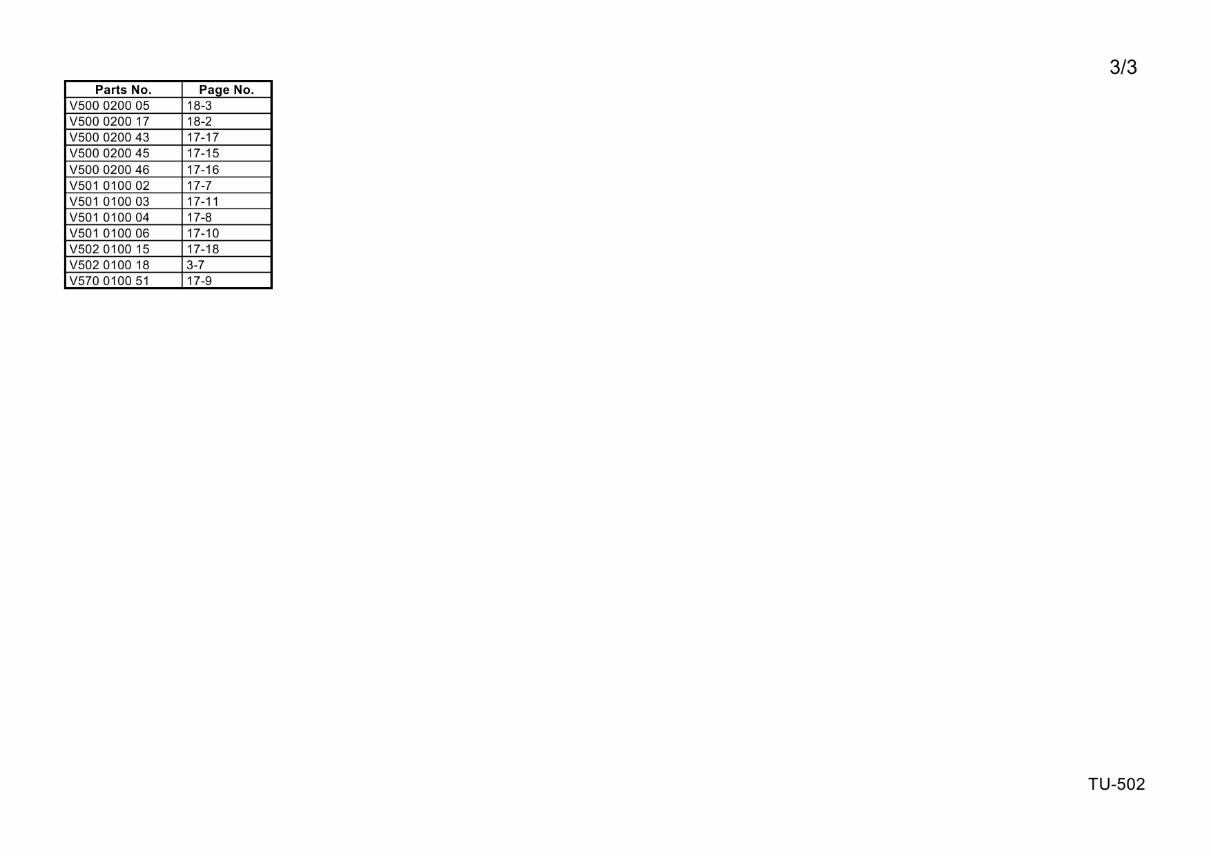 Konica-Minolta Options TU-501 A110 Parts Manual-3 Konica-Minolta Options TU-501 A110 Parts Manual-3
